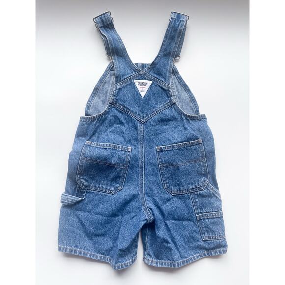 Toddler Boy's OshKosh Denim Carpenter Bib Overalls Shortalls Size 4 - Picture 5 of 5